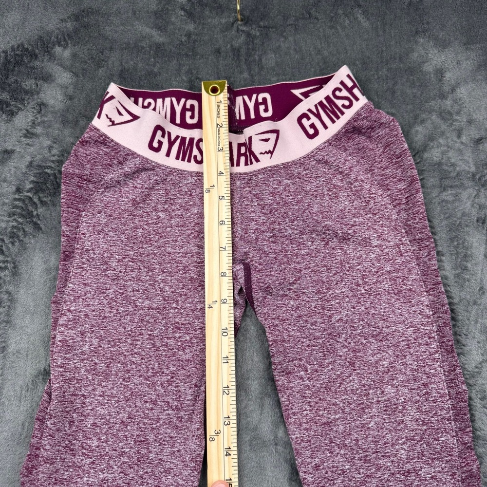 Gymshark Flex High Waisted Seamless Leggings Burgundy Pink Marl Small 0033 - Picture 5 of 7